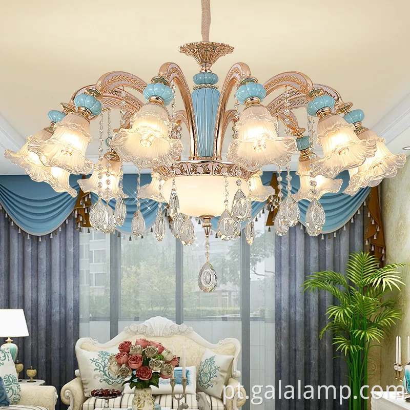 Lustre de cerâmica francesa elegante para o ambiente da sala de jantar